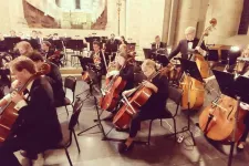 Akademiska kapellet is playing in Lund cathedral. Photo.