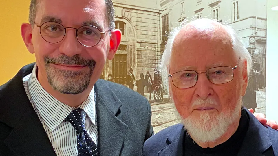 Porträtt av Emilio Audissiono och John Williams. Foto.