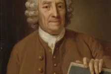 Tavla med porträtt av Emanuel Swedenborg. Foto.